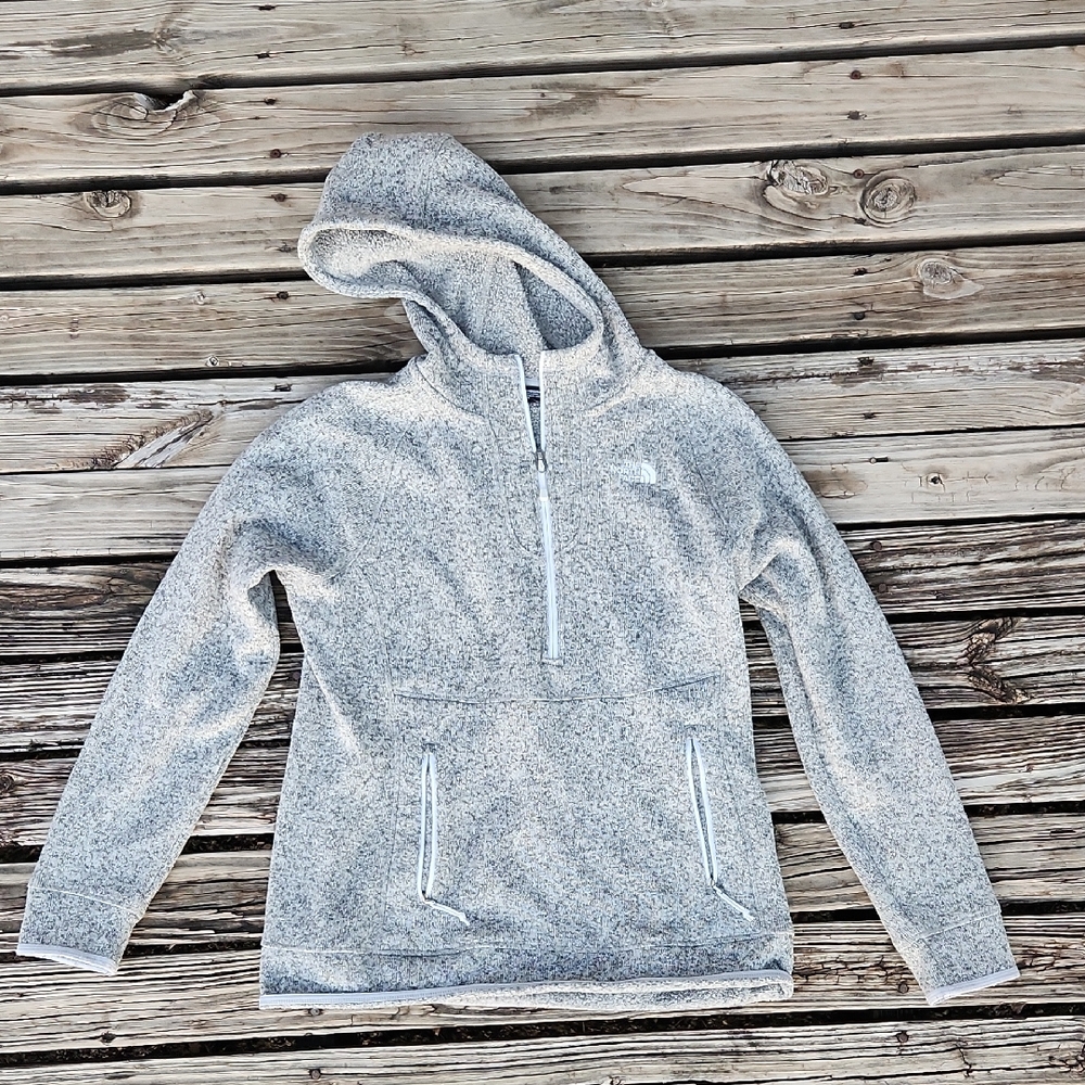 The North Face Gray Half-Zip Hooded Pullover Sweatshirt